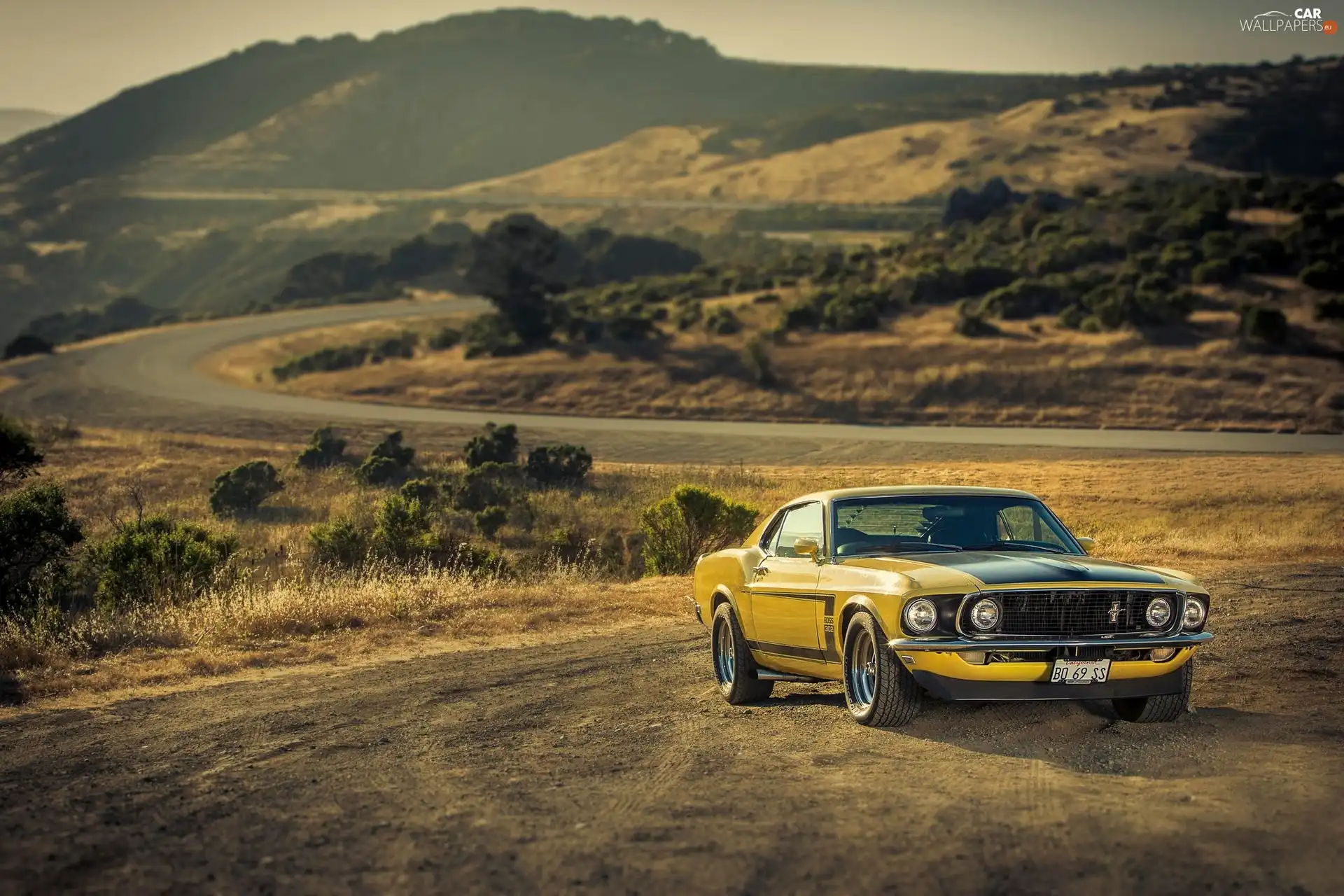 Ford, Way, Mountains, Mustang